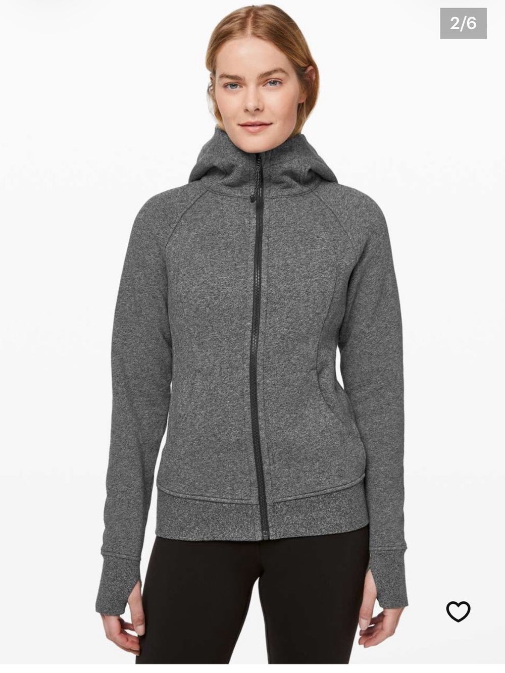 lululemon athletica Heather Gray Scuba Hoodie Size 12